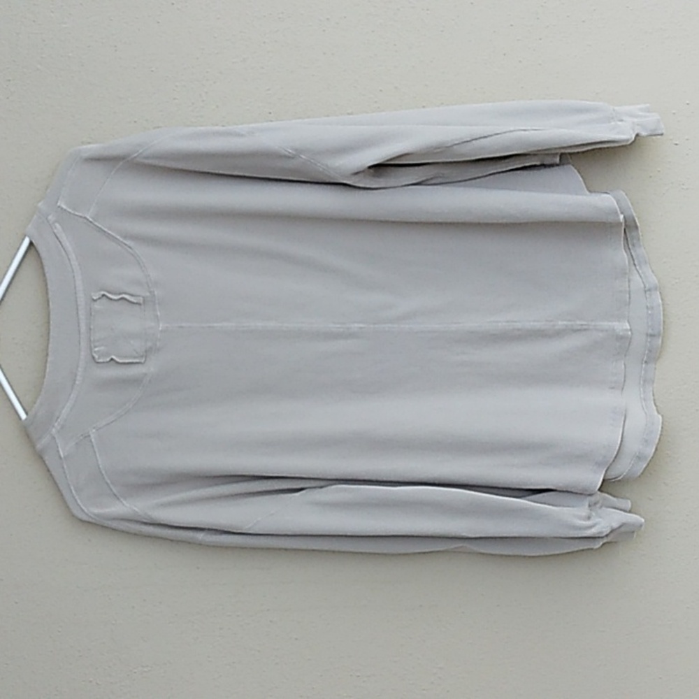 Free People Ribbed Henley Top Long Sleeve Oversized Layer Medium - Picture 7 of 8